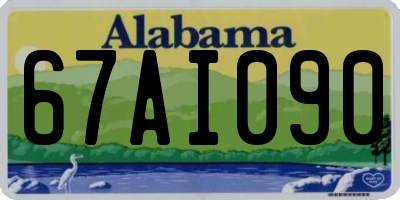 AL license plate 67AI090