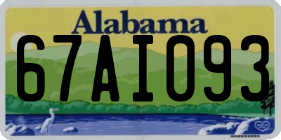 AL license plate 67AI093