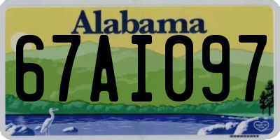 AL license plate 67AI097