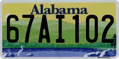 AL license plate 67AI102