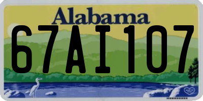 AL license plate 67AI107