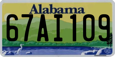 AL license plate 67AI109