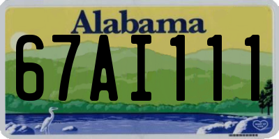 AL license plate 67AI111
