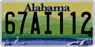 AL license plate 67AI112