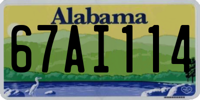 AL license plate 67AI114