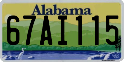 AL license plate 67AI115