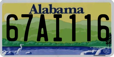 AL license plate 67AI116