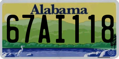 AL license plate 67AI118