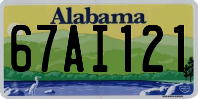 AL license plate 67AI121