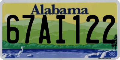 AL license plate 67AI122
