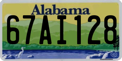 AL license plate 67AI128