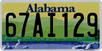 AL license plate 67AI129