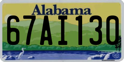 AL license plate 67AI130