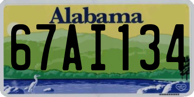 AL license plate 67AI134