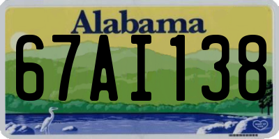 AL license plate 67AI138