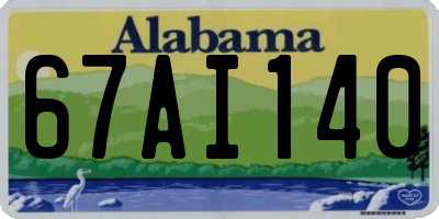 AL license plate 67AI140