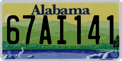 AL license plate 67AI141