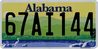 AL license plate 67AI144