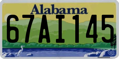 AL license plate 67AI145