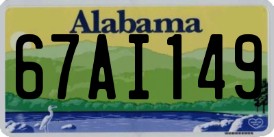 AL license plate 67AI149