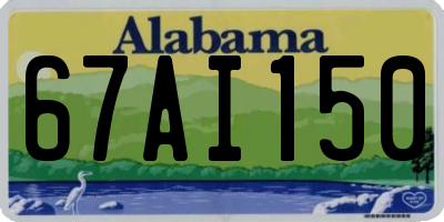 AL license plate 67AI150