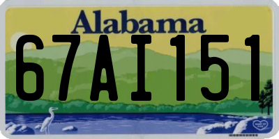 AL license plate 67AI151