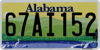 AL license plate 67AI152