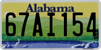 AL license plate 67AI154