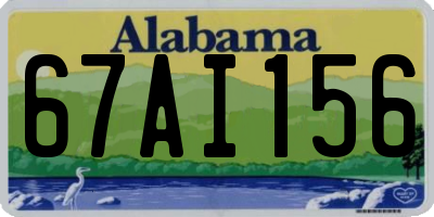 AL license plate 67AI156