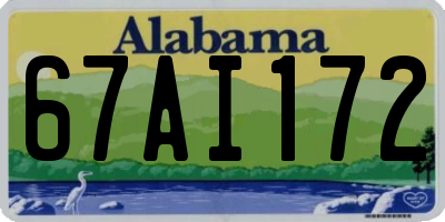 AL license plate 67AI172