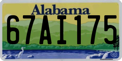 AL license plate 67AI175