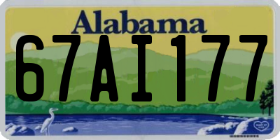AL license plate 67AI177