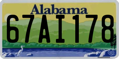 AL license plate 67AI178