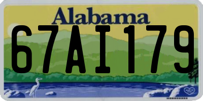 AL license plate 67AI179
