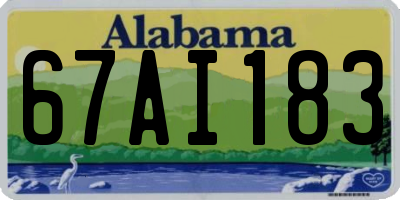 AL license plate 67AI183