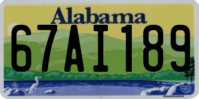 AL license plate 67AI189