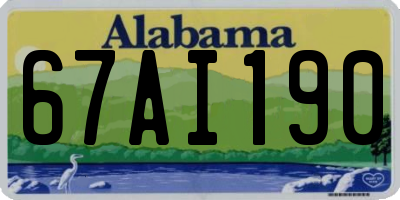 AL license plate 67AI190