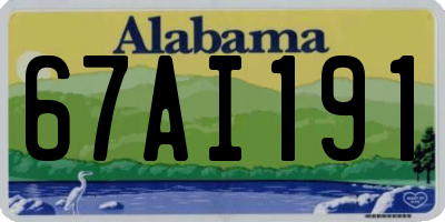 AL license plate 67AI191