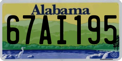 AL license plate 67AI195