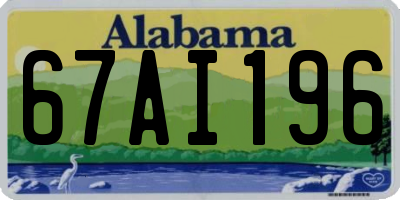 AL license plate 67AI196