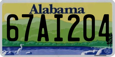 AL license plate 67AI204