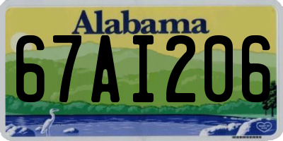 AL license plate 67AI206