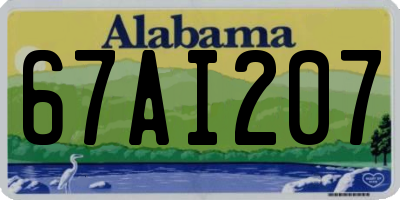 AL license plate 67AI207