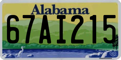 AL license plate 67AI215