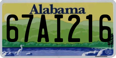 AL license plate 67AI216