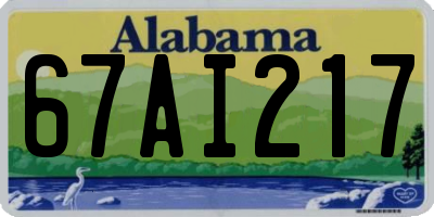 AL license plate 67AI217