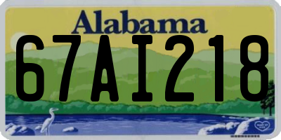 AL license plate 67AI218