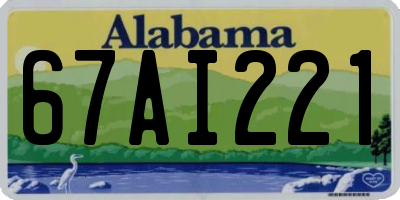 AL license plate 67AI221