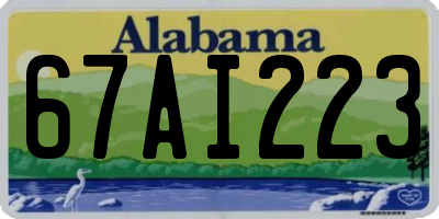 AL license plate 67AI223