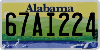 AL license plate 67AI224